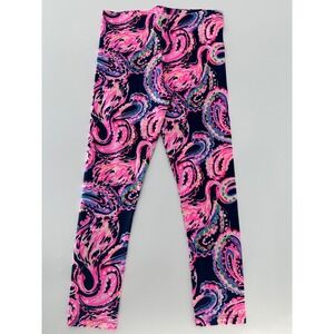 Lilly‎ Pulitzer Mini Weekender Leggings Girls M 6-7 Pink Flamingo Paisley NWOT